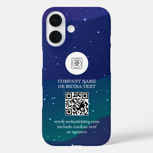 DIY Gradient Business Logo QR Code iphone case (Rückseite)