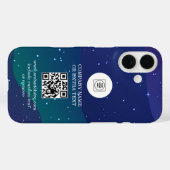 DIY Gradient Business Logo QR Code iphone case (Rückseite (Horizontal))