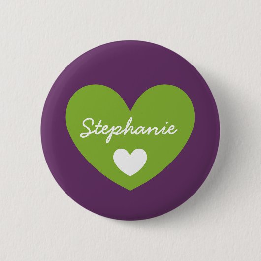DIY großes Herz STEPHANIE oder IRGENDEIN Name V15 Button (Vorderseite)