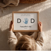 DIY-Handabdruck-Vater Vatertag Poster