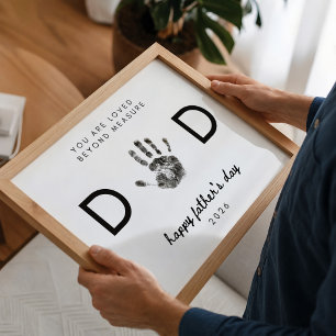 DIY-Handabdruck-Vater Vatertag Poster
