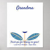 DIY Handprint Vielen Dank Vorlage Poster (Vorne)