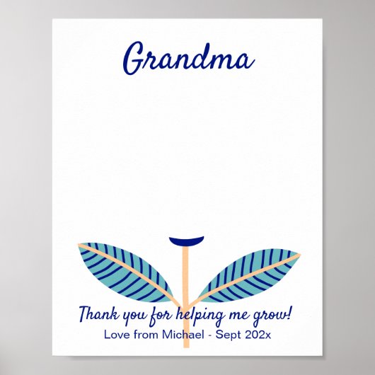 DIY Handprint Vielen Dank Vorlage Poster (Vorne)