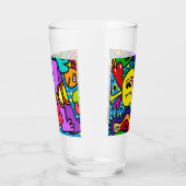 DIY HAPPY MONSTER CRITTER DOODLE Glass Glas (Links)