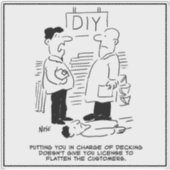 DIY Hardware Store Decking Department. Funny Aufkleber (Vorderseite)