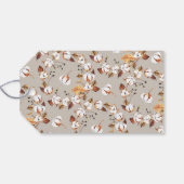 DIY Herbstleaves Weißes Brautparty Geschenkanhänger (Rückseite Horizontal)