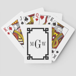 DIY Hintergrund Griechischer Schlüssel Schwarz ger Spielkarten