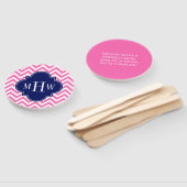 DIY Hintergrund, Zickzack ZigZag Blue 5c Monogramm Fächer (Non-assembled)