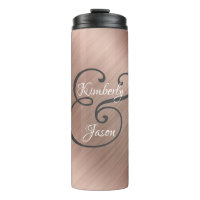 DIY His/Her Script Names, Wh/Grey, Rose Gold Metal