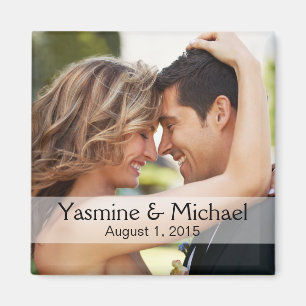 DIY Hochzeits-Foto-Quadrat-Andenken-Bevorzugung Magnet