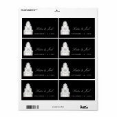 DIY Hochzeitslabel Weißer Hochzeitstorte (Vorne)