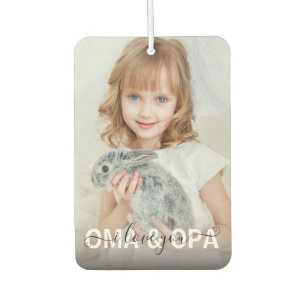 DIY I Liebe Sie Opa und Oma Foto Autolufterfrischer