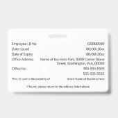 DIY ID card Classic Foto Logo Schwarz-weiß Ausweis (Back)