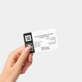 DIY ID card Classic Foto Logo Schwarz-weiß Ausweis (Handheld)