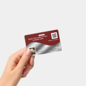DIY ID card Imitate Silber-Maroon-Foto Logo-Vorlag Ausweis (Handheld)