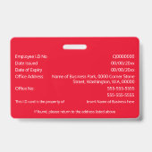 DIY ID card Imitate silber rot | Foto-Logo-Vorlage Ausweis (Rückseite)