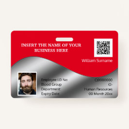 DIY ID card Imitate silber rot | Foto-Logo-Vorlage Ausweis