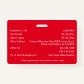 DIY ID card Imitate silber rot | Foto-Logo-Vorlage Ausweis (Rückseite)