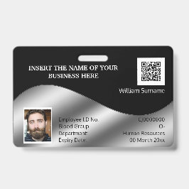 DIY ID card Imitate silber schwarz | Foto Ausweis