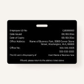 DIY ID card Imitate silber schwarz | Foto Ausweis (Rückseite)