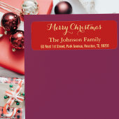 DIY Imitate Gold Red Frohe Weihnachtsfeier Rücksen