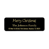 DIY Imitats Gold Black Frohe Weihnachtsfeier Rücks (Vorne)