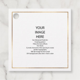 DIY individuell angefertigter kleiner quadratische Geschenkanhänger