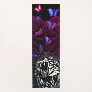 DIY INITIAL YOGA MAT ROARING TIGER BUTTERFLIES YOGAMATTE