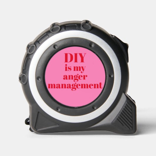 DIY ist mein Anger Management Funny Zitat Red & Pi Maßband (Vorderseite)
