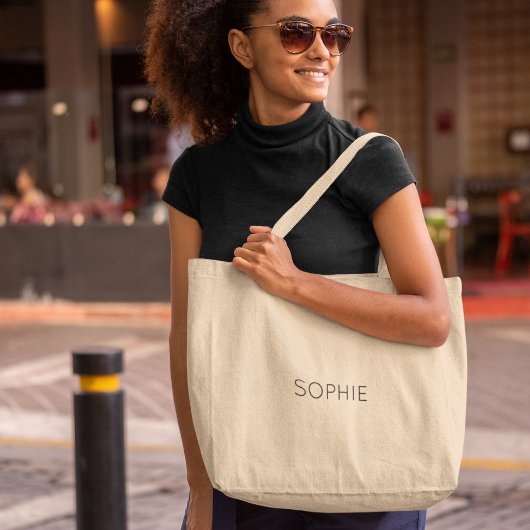 DIY Jumbo Tote Bag | Benutzerdefinierter Text, Nam Stoffbeutel