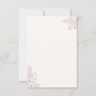 DIY-Karte - Geburtstag, Urlaub, etc. Rosa und Crem Dankeskarte