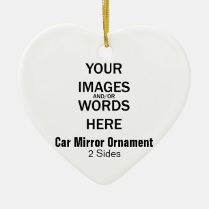 DIY - Kfz-Spiegelschmuck (2 Seiten) Keramik Ornament