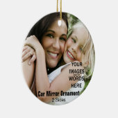 DIY - Kfz-Spiegelschmuck (2 Seiten) Keramik Ornament (Rechts)