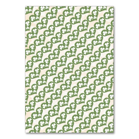 DIY Kleeblatt and Hearts Horseshoe Zelt Platzkarte Tischnummer (Rückseite)