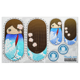 DIY Kokeshi Plush-Puppe - schneidet und näht MAMIK Stoff