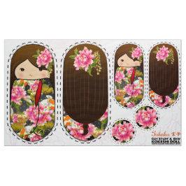 DIY Kokeshi Plush-Puppe - schneidet und näht TAKAK Stoff