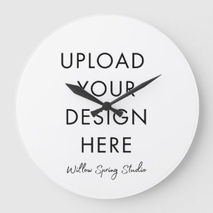 DIY Lade deine eigenen Ausdrucke hoch Große Wanduhr