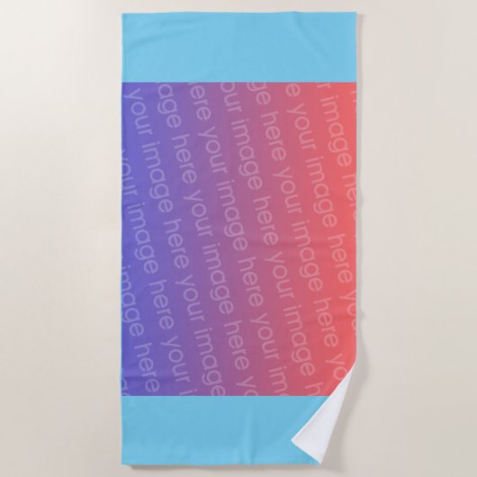 DIY - Laden Sie Ihr eigenes Bild auf individuelle Strandtuch (Vorderseite)