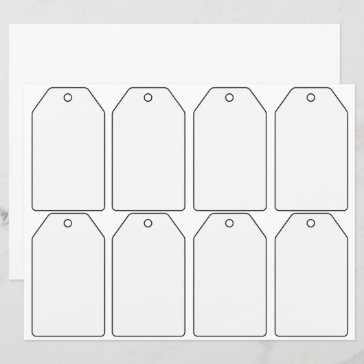 DIY leere Geschenkanhänger (Vorne/Hinten)