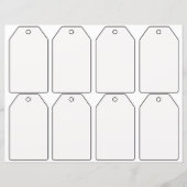 DIY leere Geschenkanhänger (Vorderseite)