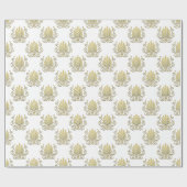 DIY LG Imitate Gold Damask Geschenkpapier (Flach)