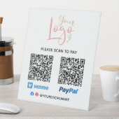 DIY Logo Scan to Pay Pedestal Sign Sockelschild (In Situ)