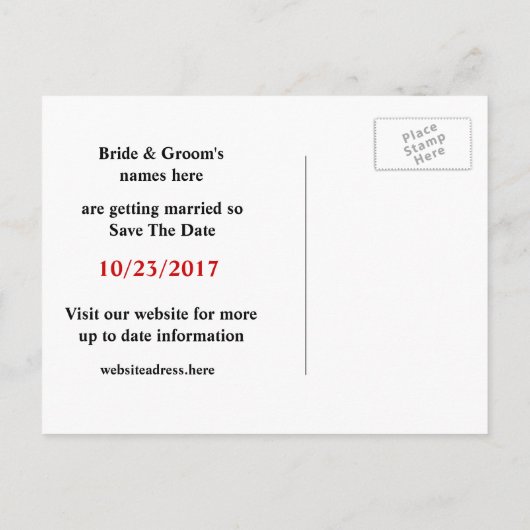 DIY Lotto Scratch Off Save the Date Postkarte (Rückseite)