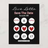 DIY Lotto Scratch Off Save the Date Postkarte (Vorderseite)