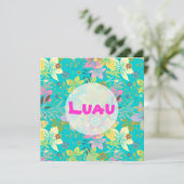 DIY / luau, anpassbare Hintergrund-/Textfarben Einladung (Stehend Vorderseite)