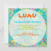 DIY / luau, anpassbare Hintergrund-/Textfarben Einladung (Rückseite)