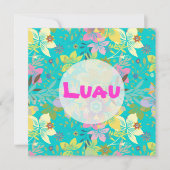 DIY / luau, anpassbare Hintergrund-/Textfarben Einladung (Vorderseite)