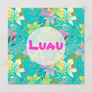 DIY / luau, anpassbare Hintergrund-/Textfarben Einladung