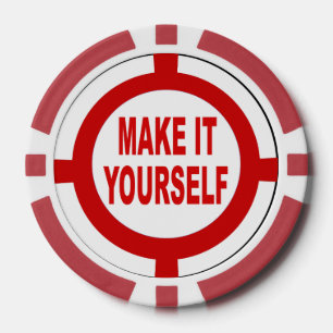 DIY macht es sich weiß und rot Pokerchips