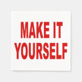 DIY macht sich selbst Serviette (Vorderseite)
